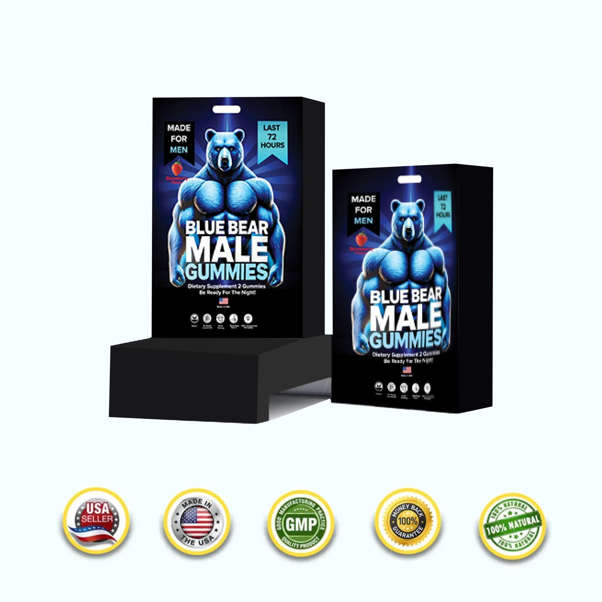 Blue Bear Male Gummies - Pure Blue