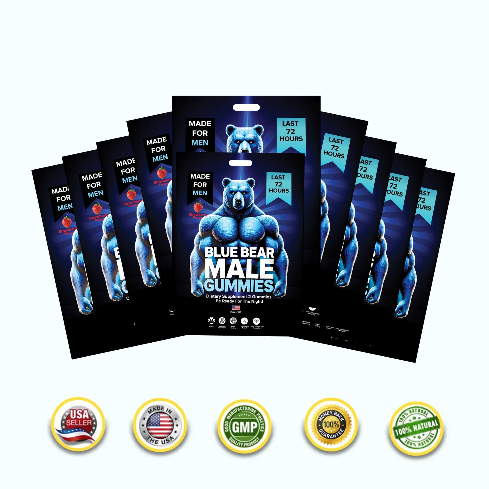 Blue Bear Male Gummies - Pure Blue