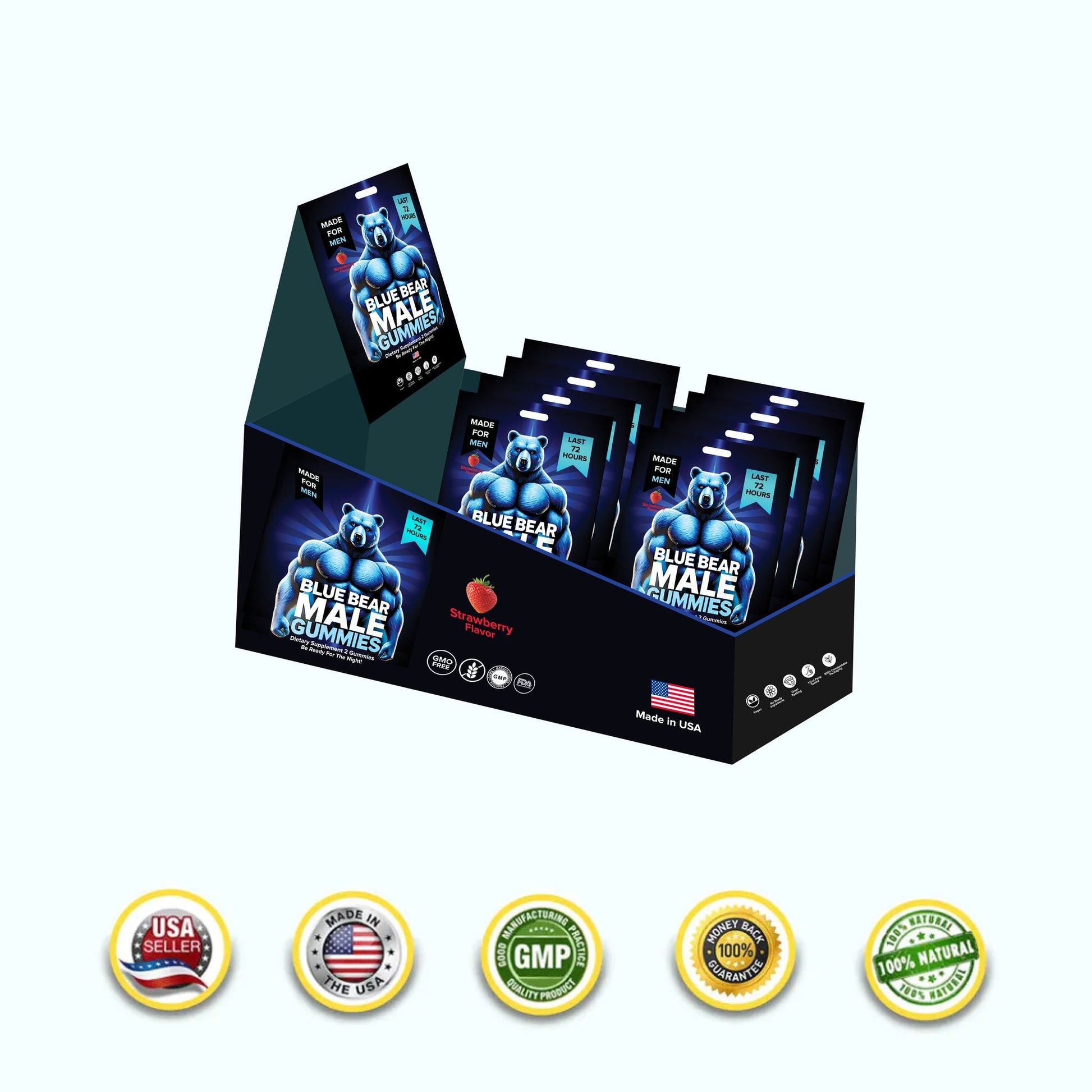 Blue Bear Male Gummies - Pure Blue