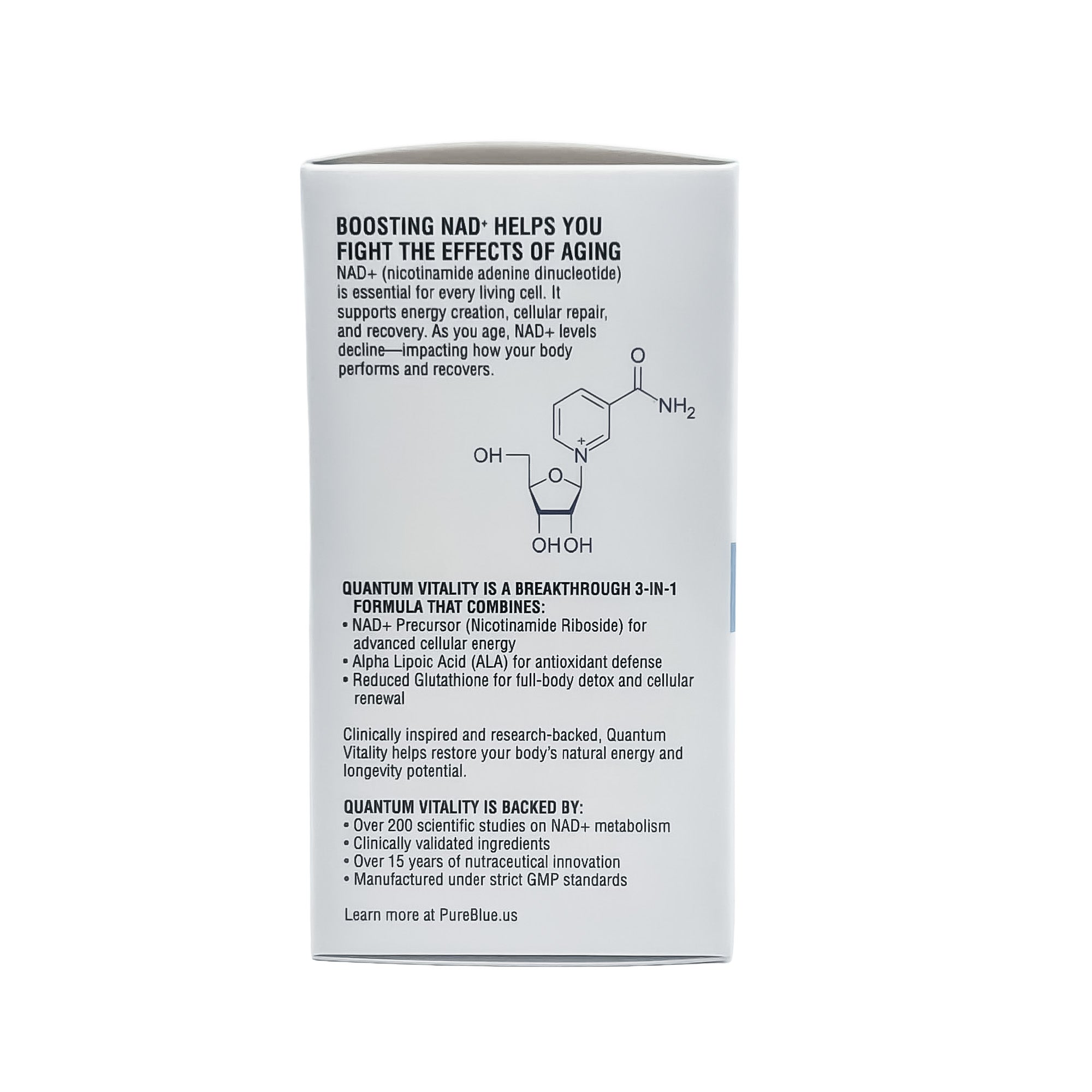 Quantum Vitality NAD+ Booster+ Detox - Pure Blue