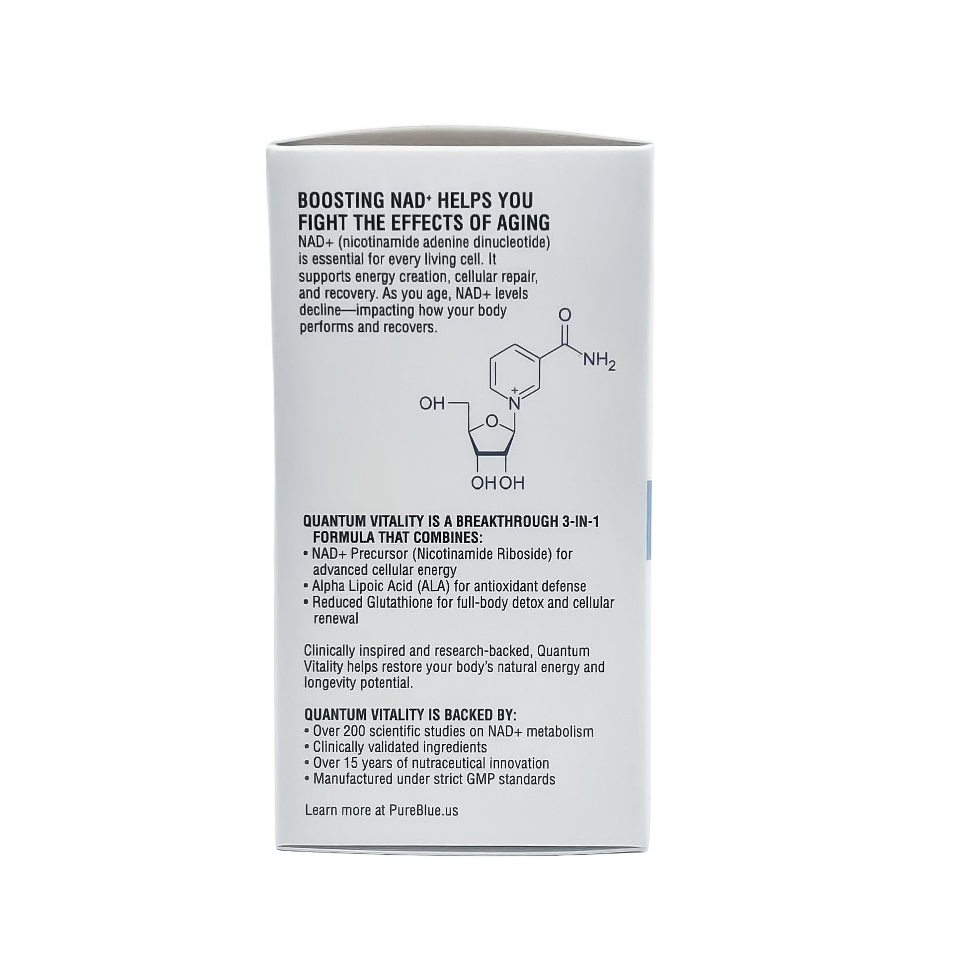 Quantum Vitality NAD+ Booster+ Detox - Pure Blue